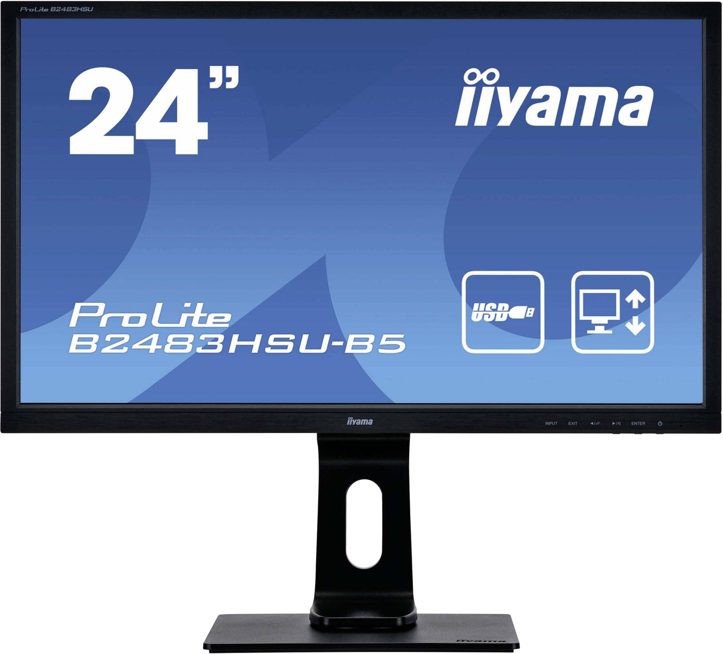 Iiyama B2483HSU-B5 LED 61 cm (24 inch) EEC E (A - G) 1920 x 1080 p Full HD 1 ms HDMI™, VGA, DisplayPort TN LED Monitor - Premium  from WyBiTs Solution - Just $149.99! Shop now at WyBiTs Solution